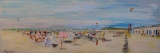 plage le Touquet, acrylique sur toile, 120 X 40 cm - Scenes de plage , hauts de France