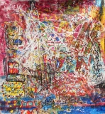 Flets de Canche- acrylique sur bache- 2018 - 195 cm X 200 cm - 2018
